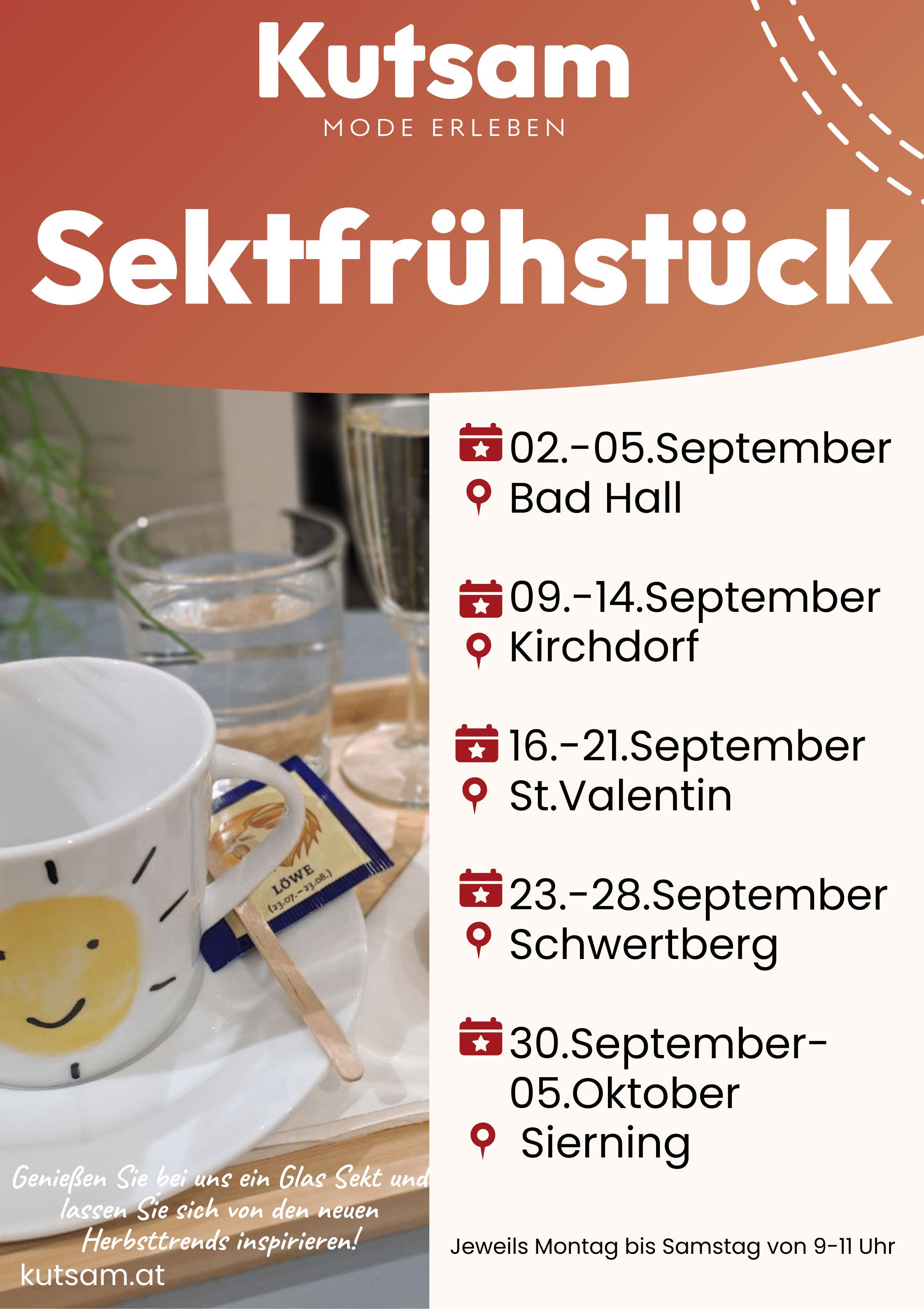 Einladung zum Sektfrühstück