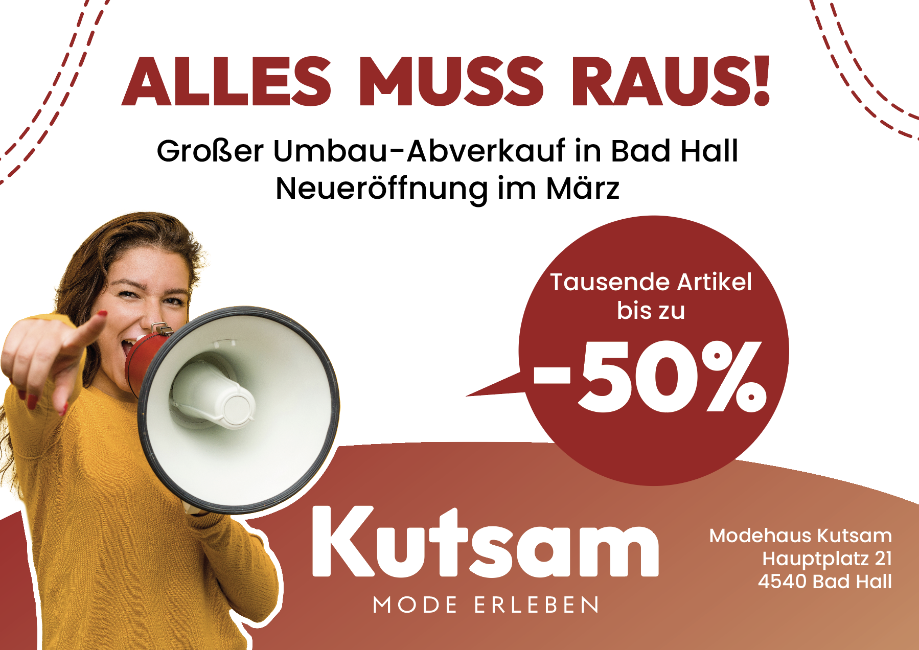 Alles muss raus! Großer Umbau-Abverkauf in Bad Hall