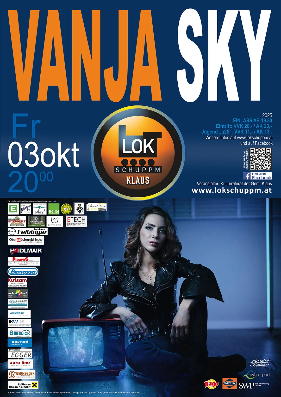 Gewinnen Sie 2 Karten für VANJA SKY Konzert im Lokschuppn Klaus am 3.10.