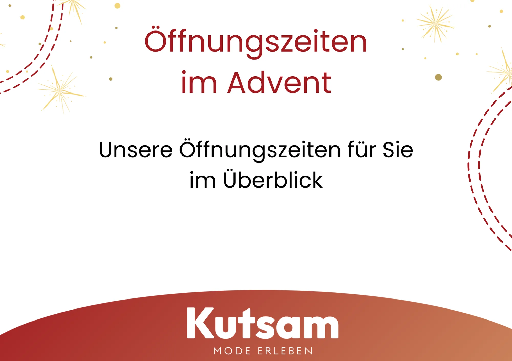Öffnungszeiten im Advent